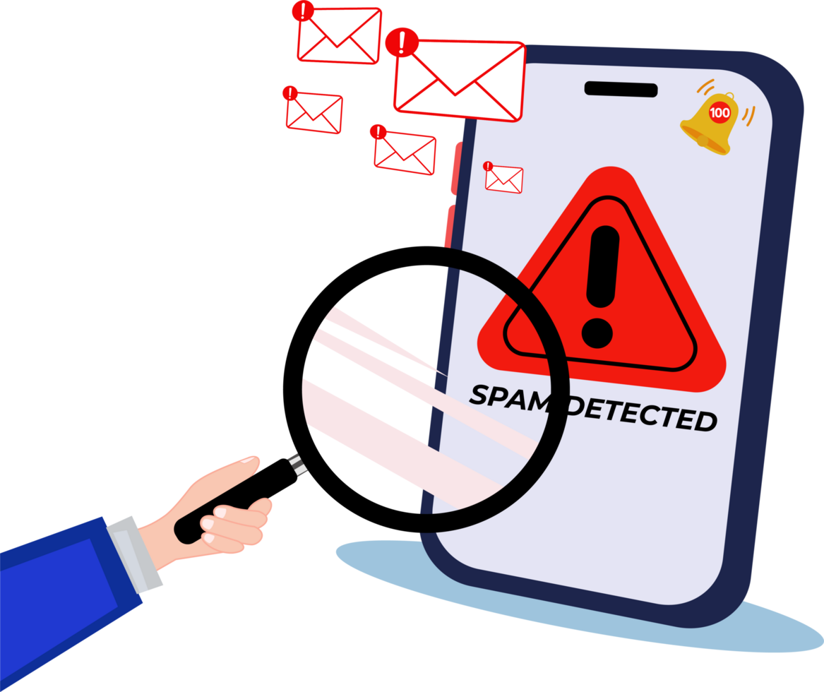 Cyber thief hide inside an email or spam detecting and email data phishing png