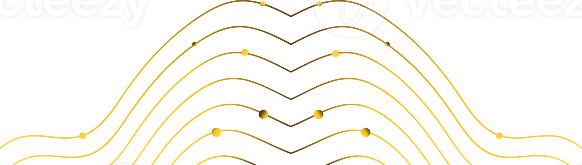 abstract golden line decoration png