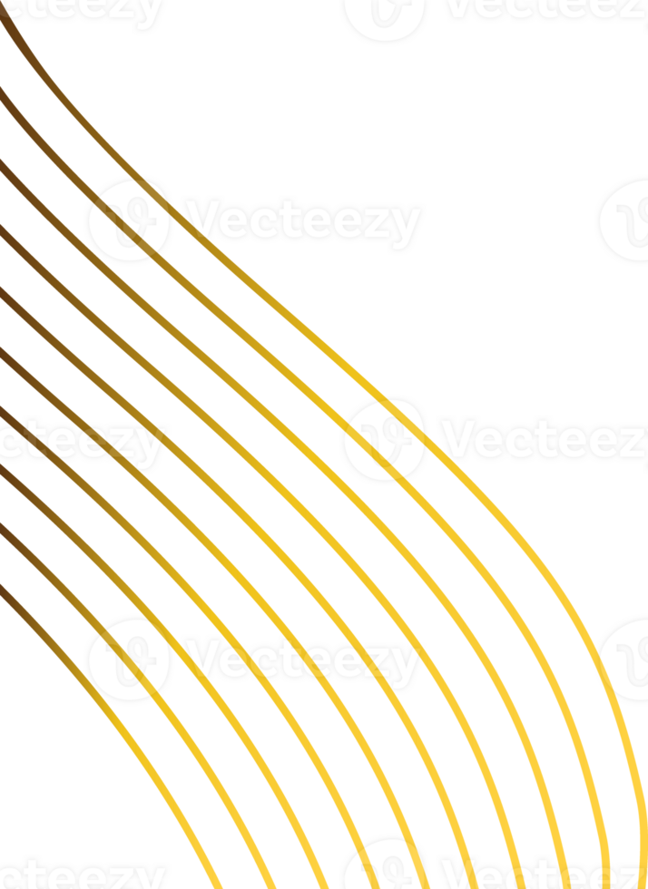 abstract golden line decoration png