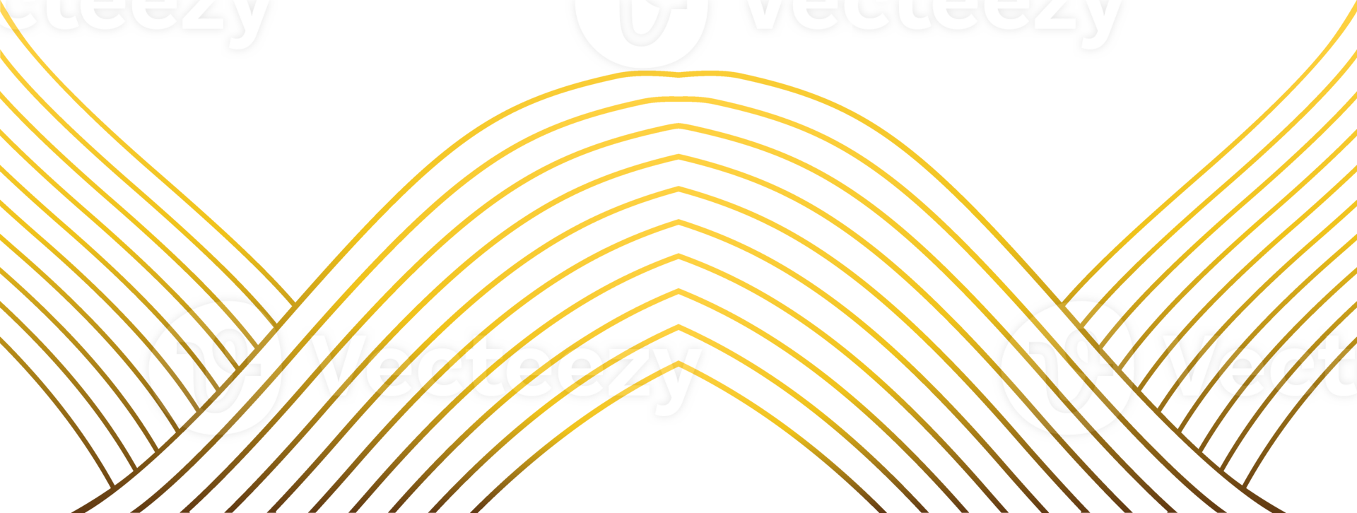 abstract golden line decoration png