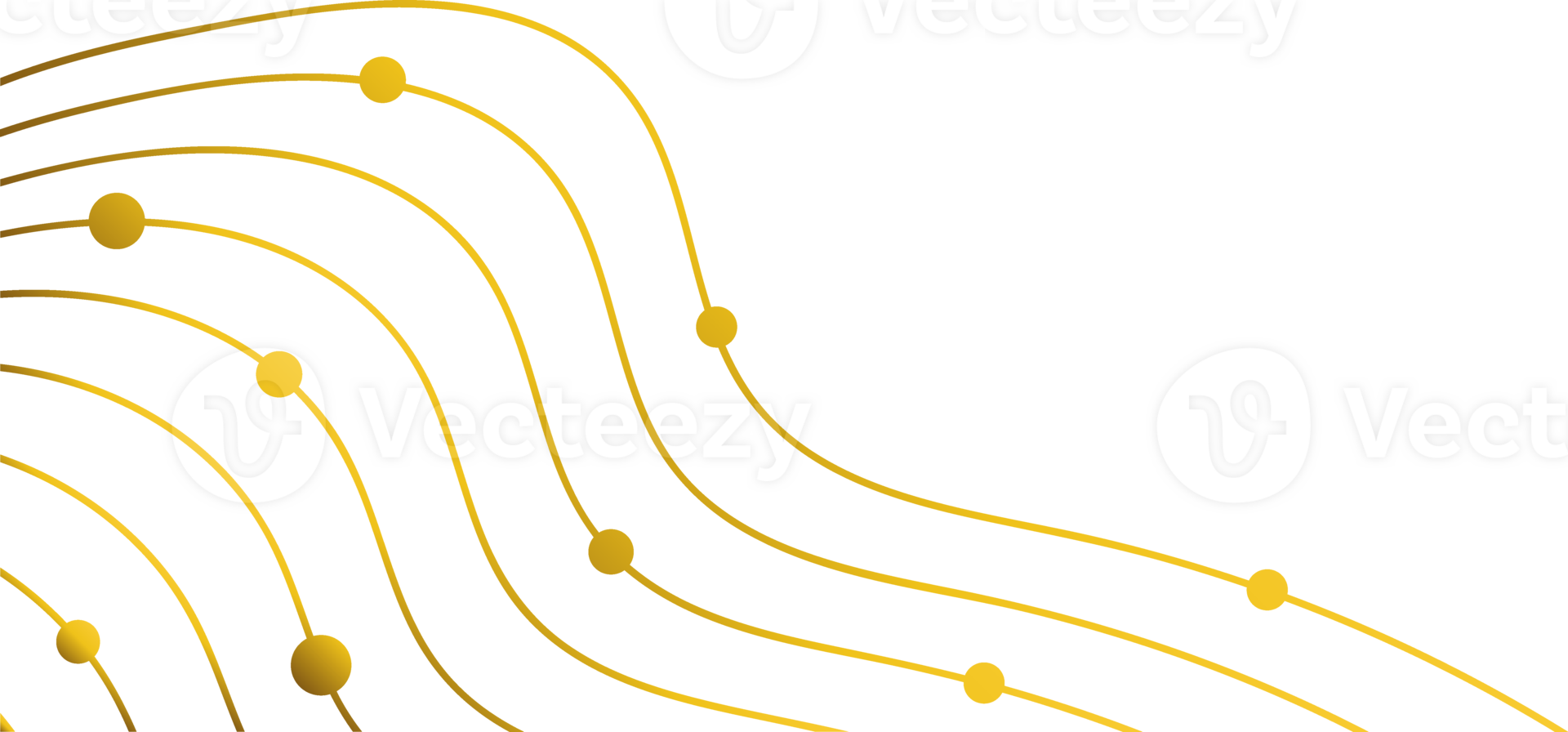 abstract golden line decoration png
