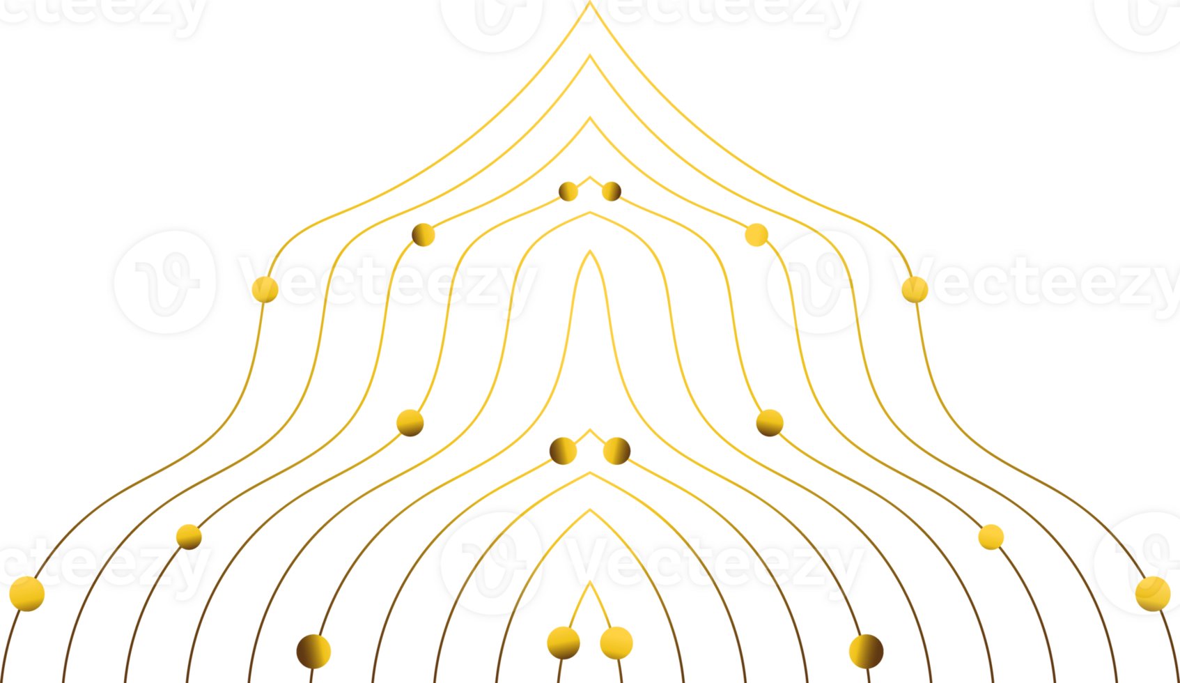abstract golden line decoration png