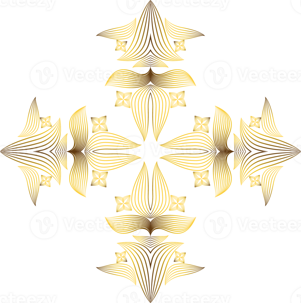 luxury golden flower petal png