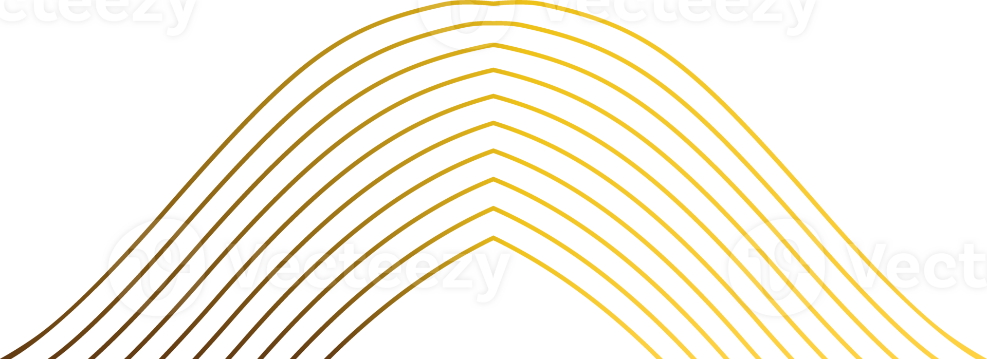 abstract golden line decoration png