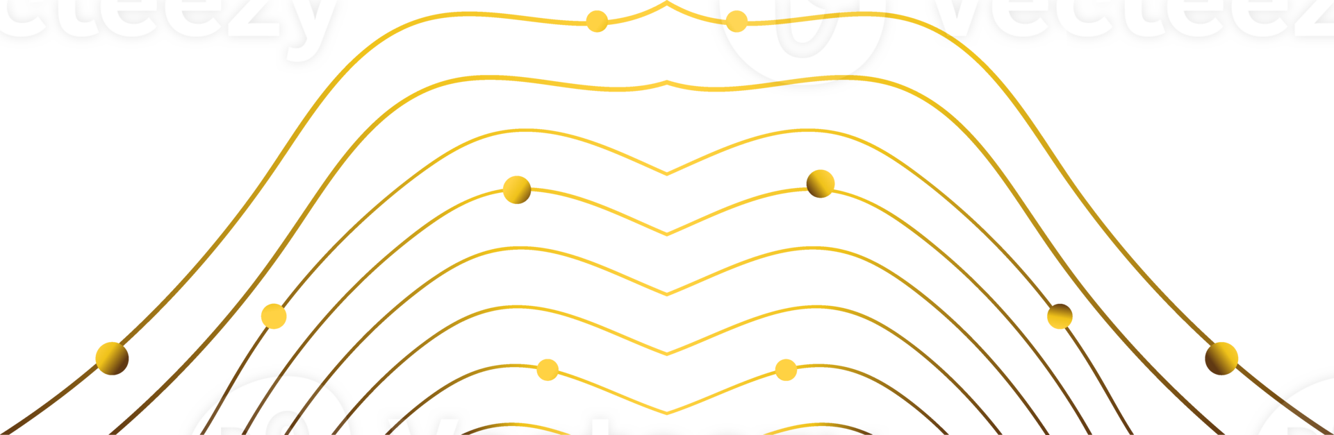 abstract golden line decoration png