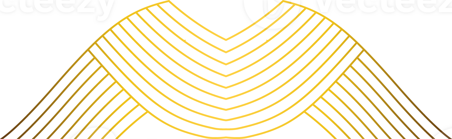 abstract golden line decoration png