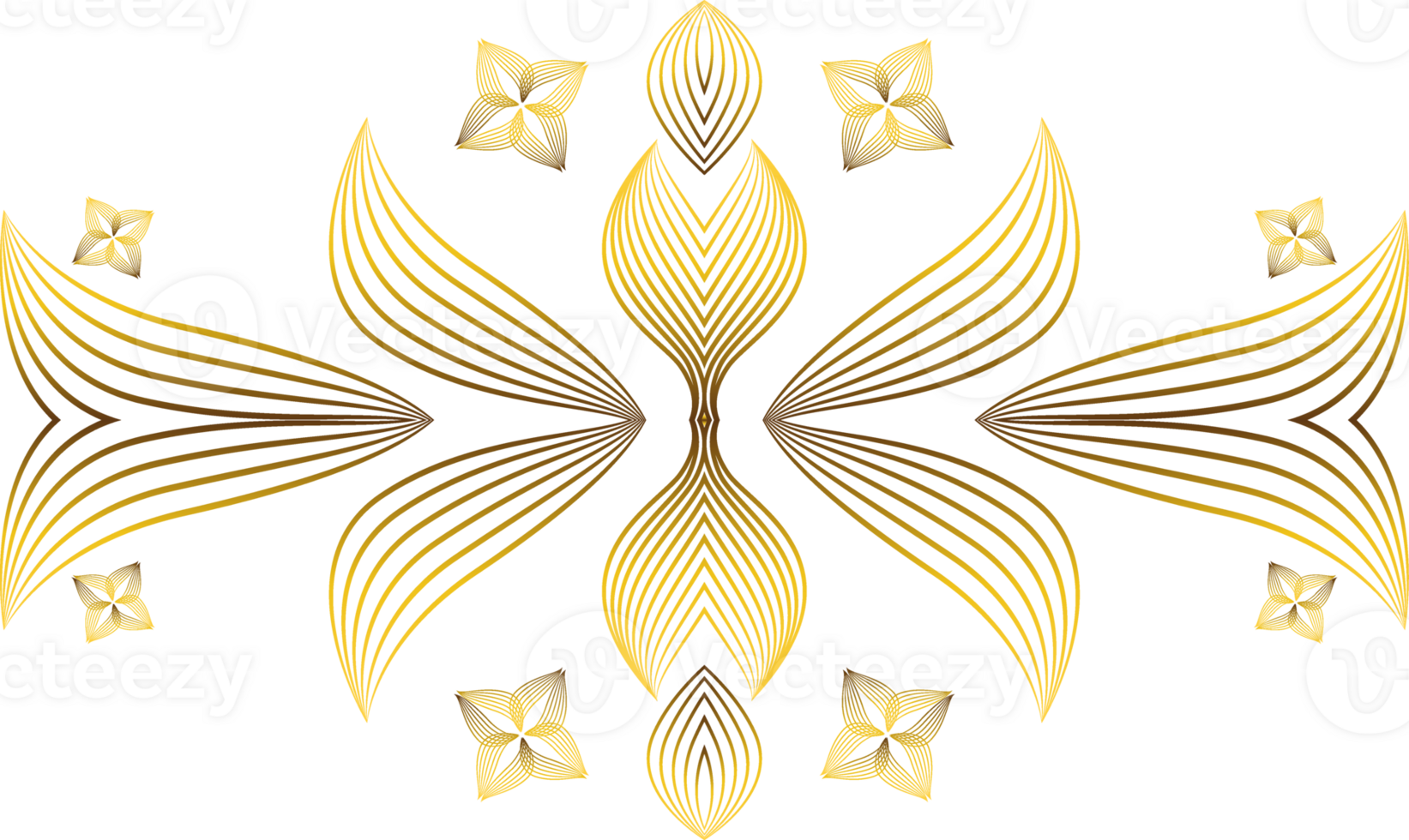 luxury golden flower petal png