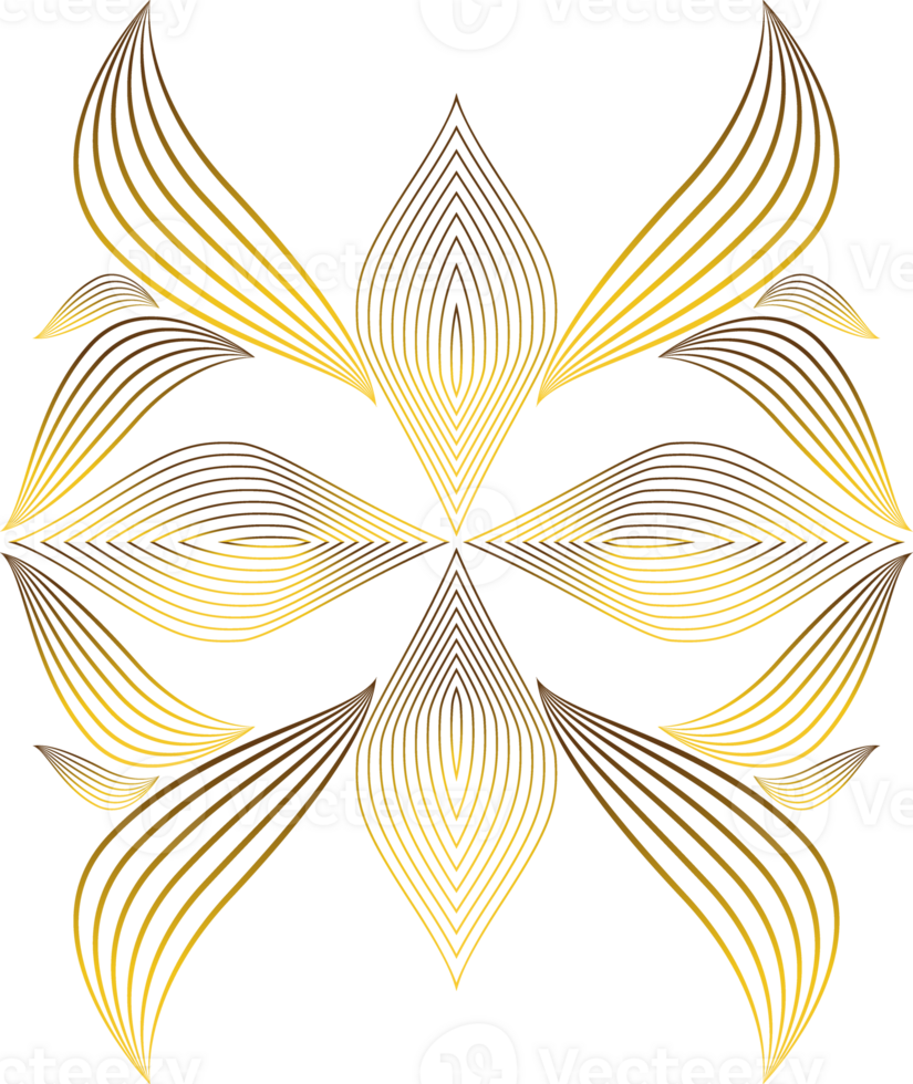 luxury golden flower petal png