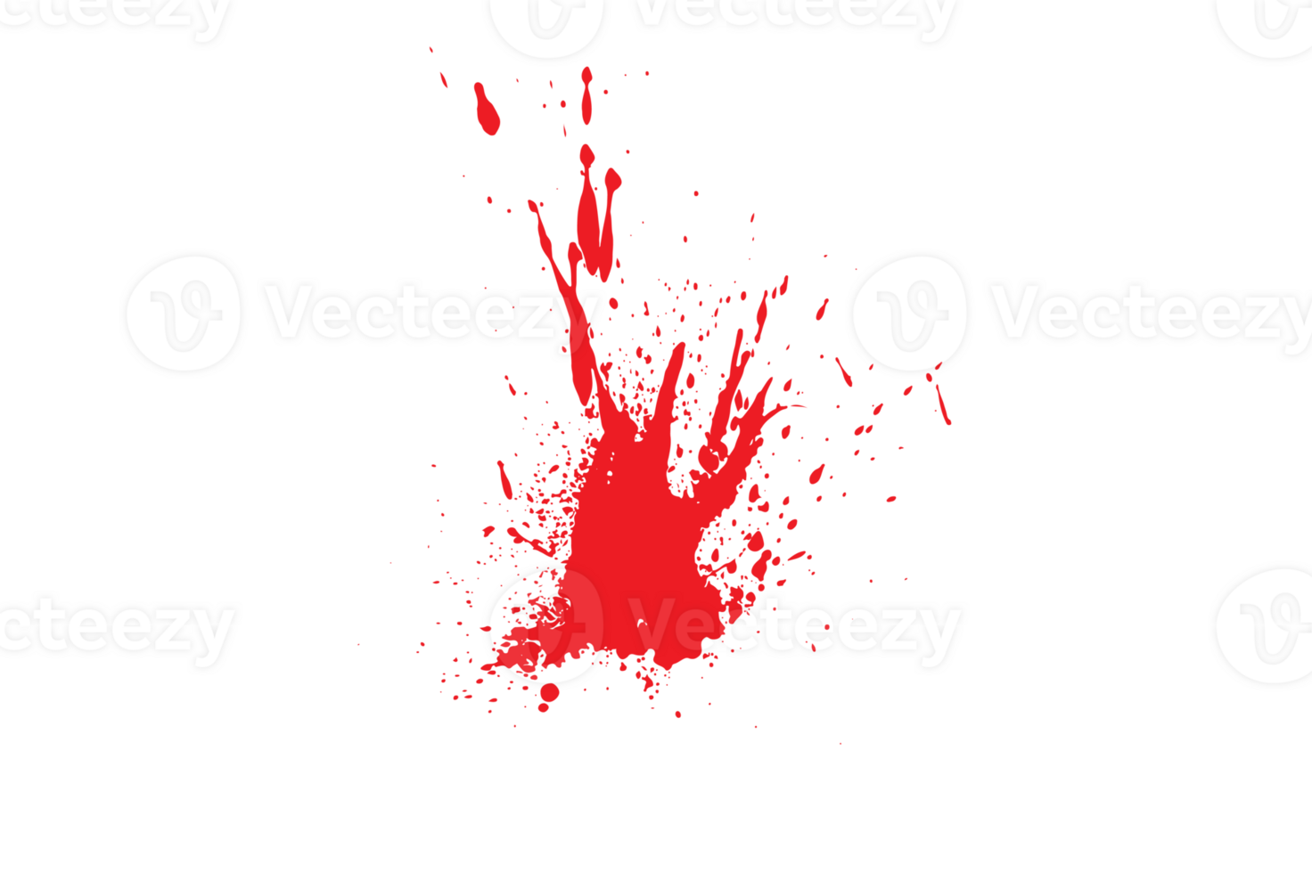 Abstract splatter red color blood background png