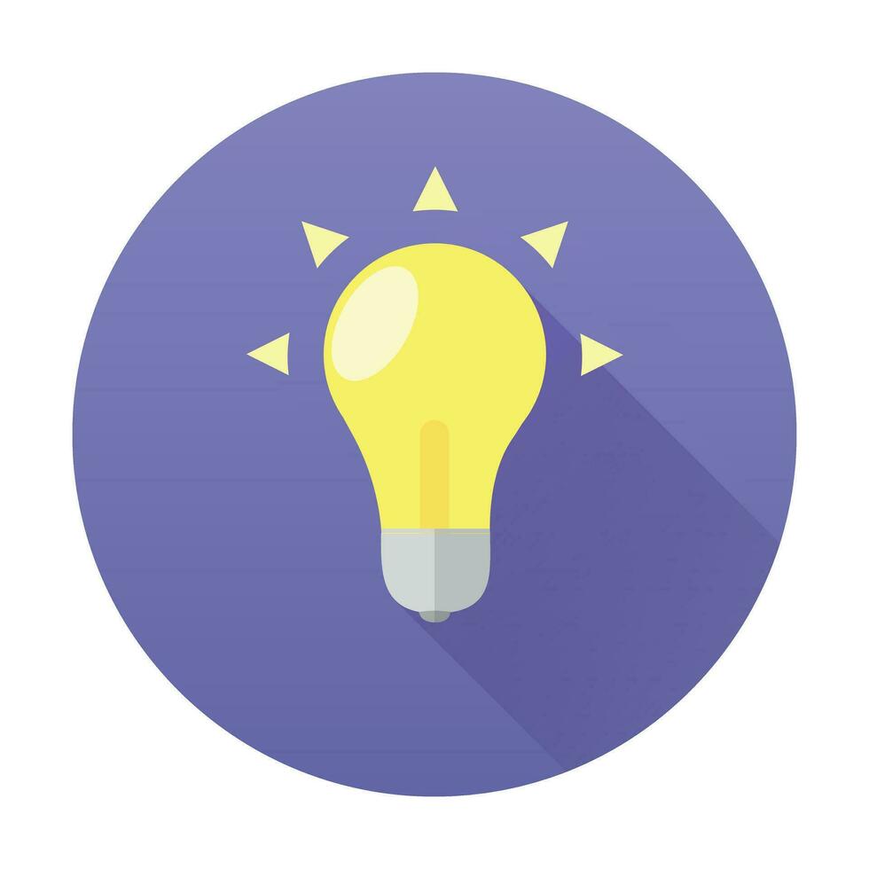 Illustration of innovative ideas. Illustration of a glowing light bulb vector