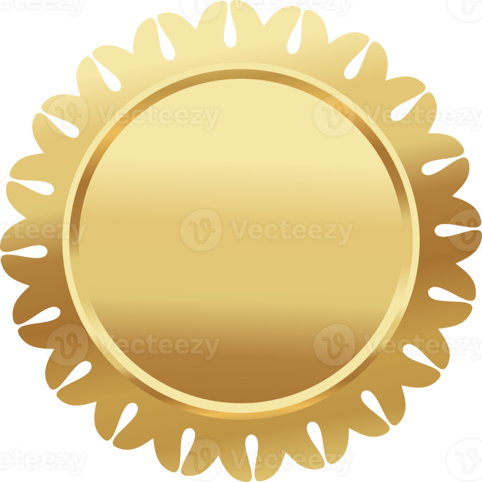 Premium Plate Gold Metal Decorative png