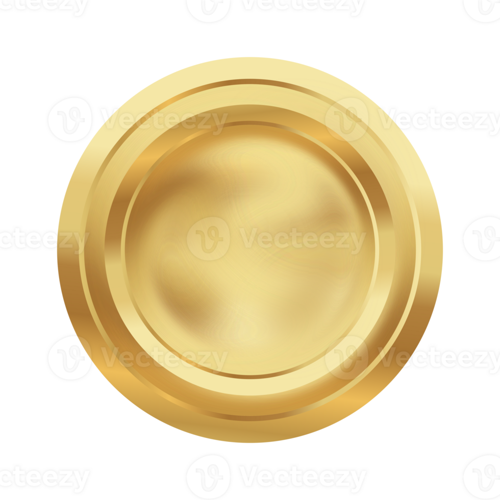 Premium Plate Gold Metal Decorative png