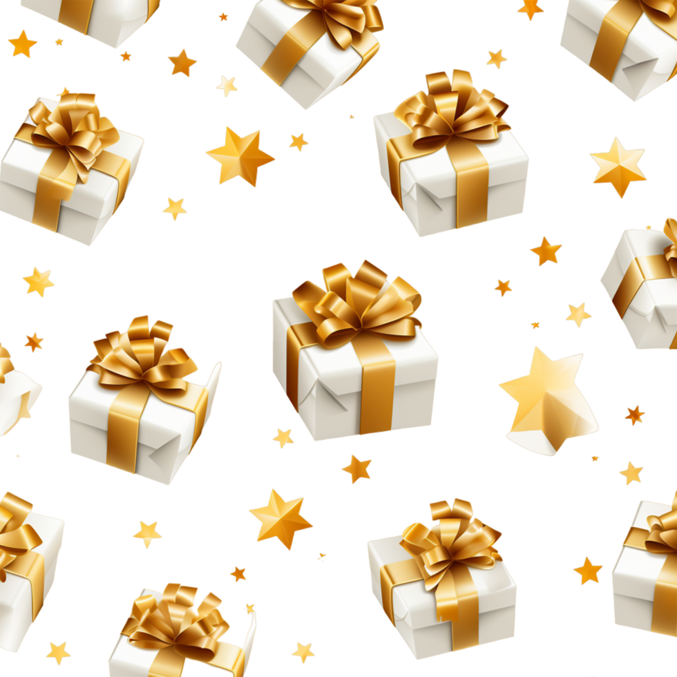 Gold Gift Box Ai Generative png