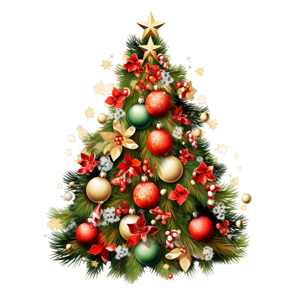 Christmas tree New Year Ai Generative png