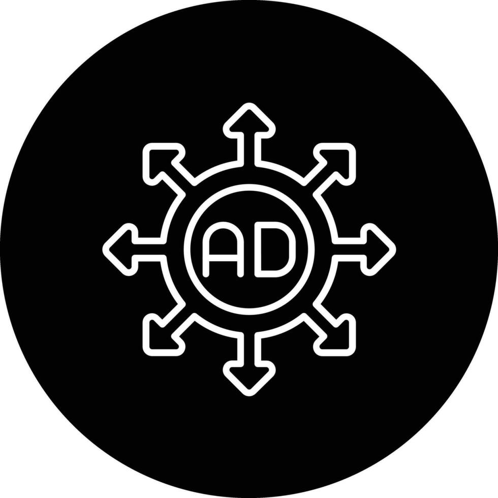 icono de vector de presentación de publicidad