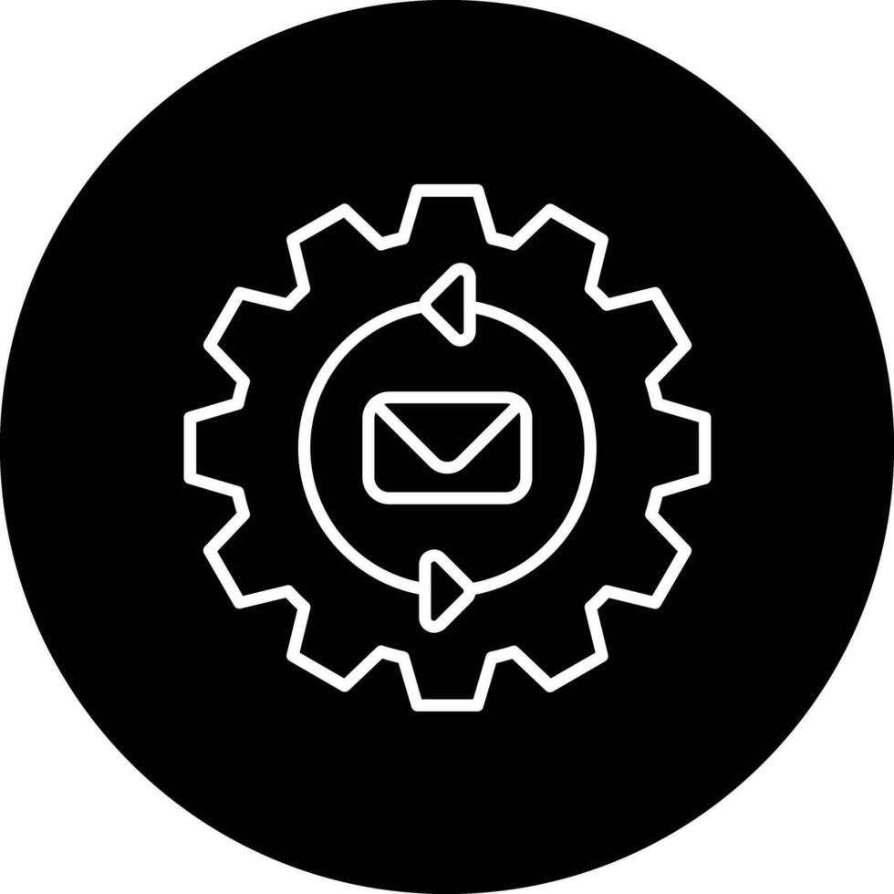 icono de vector de automatización de marketing