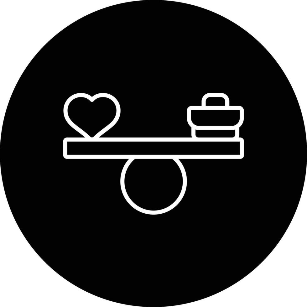 Work Life Balance Vector Icon