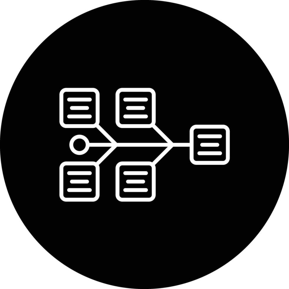 espina diagrama vector icono