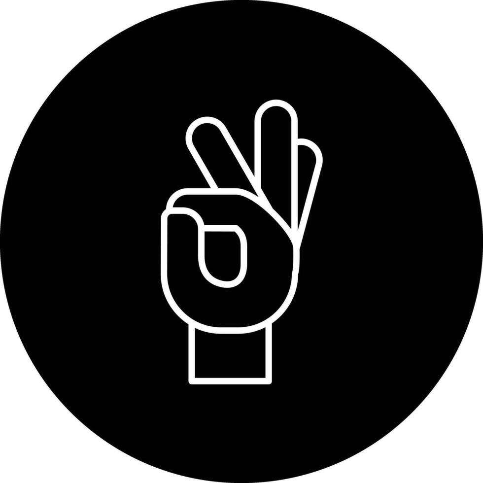 Okay Hand Sign Vector Icon