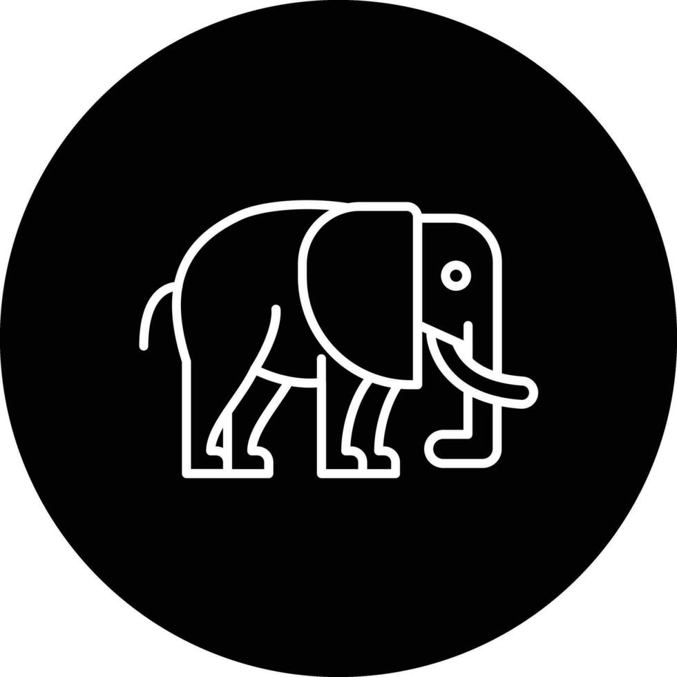 icono de vector de elefante