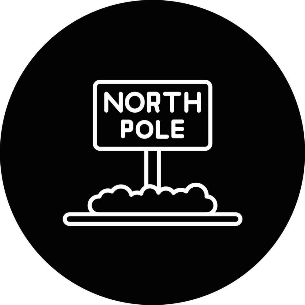 norte polo vector icono