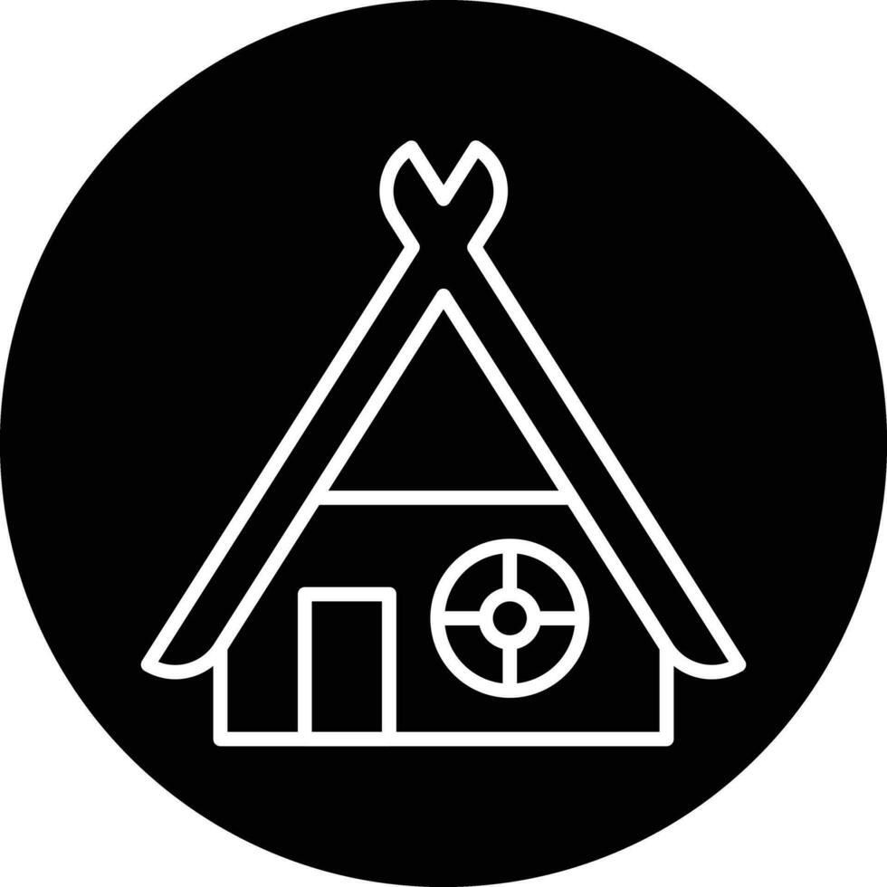 Viking Hut Vector Icon