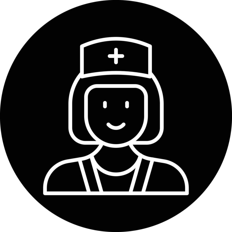 enfermero hembra vector icono