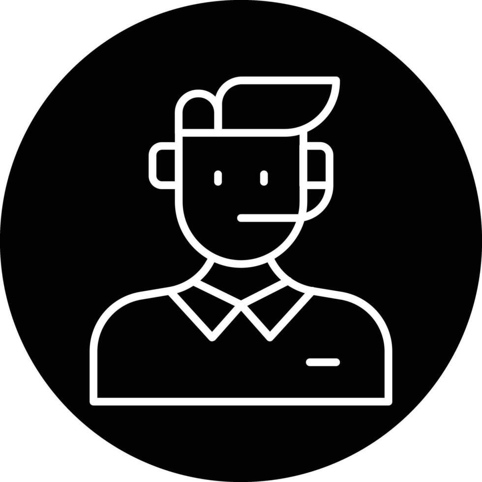 Tech Support Agent Male Vector Icon