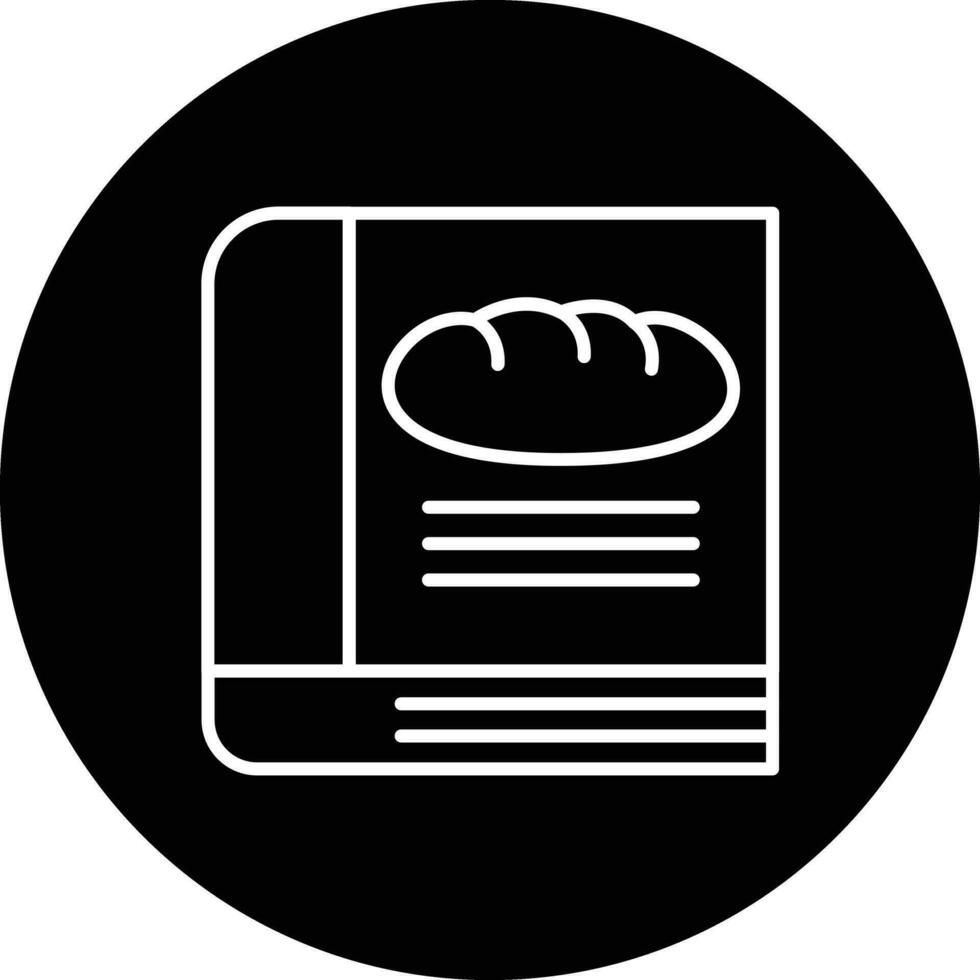 icono de vector de libro de recetas