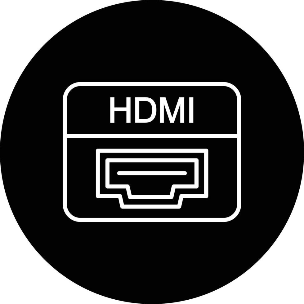 hdmi Puerto vector icono