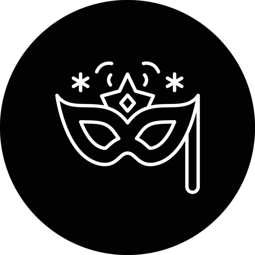 New Year Mask Vector Icon