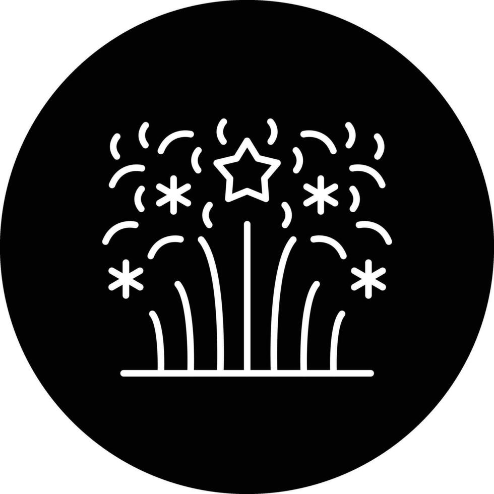 icono de vector de fuegos artificiales