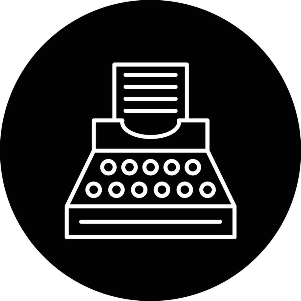 icono de vector de máquina de escribir