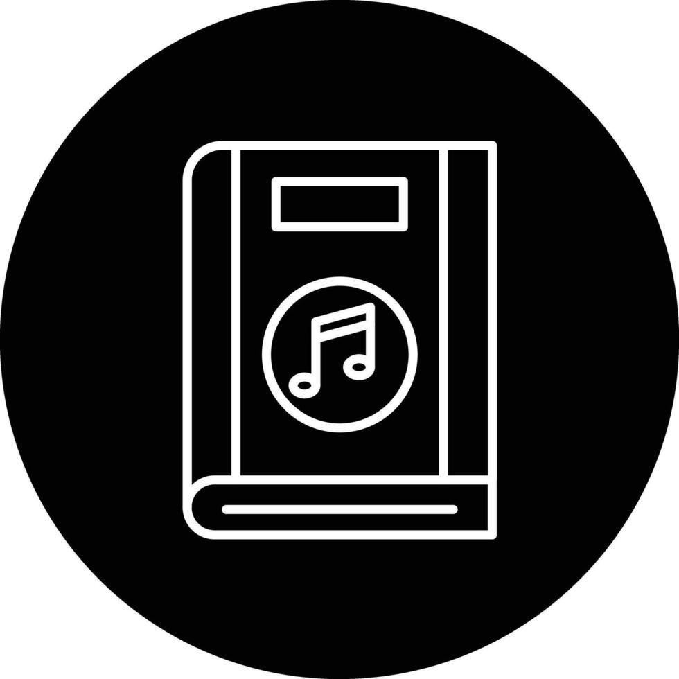 icono de vector de libro de música