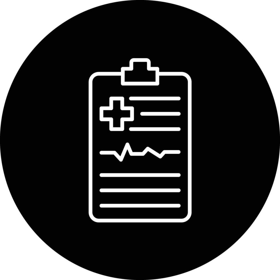 icono de vector de informe médico