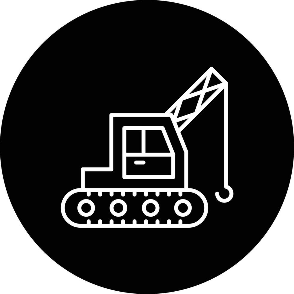 grua máquina vector icono