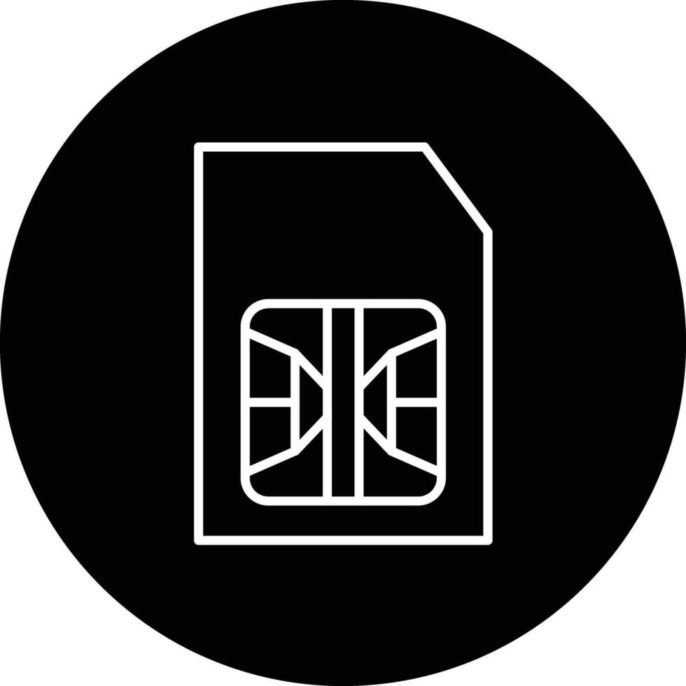 sim vector icono