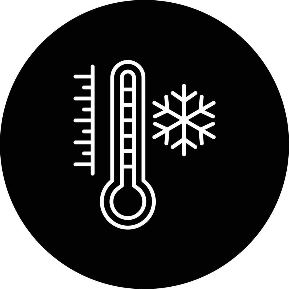 frío temperatura vector icono