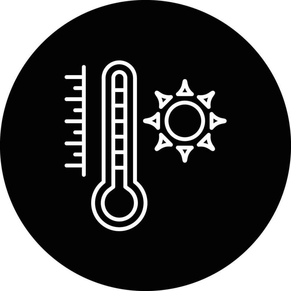 caliente temperatura vector icono