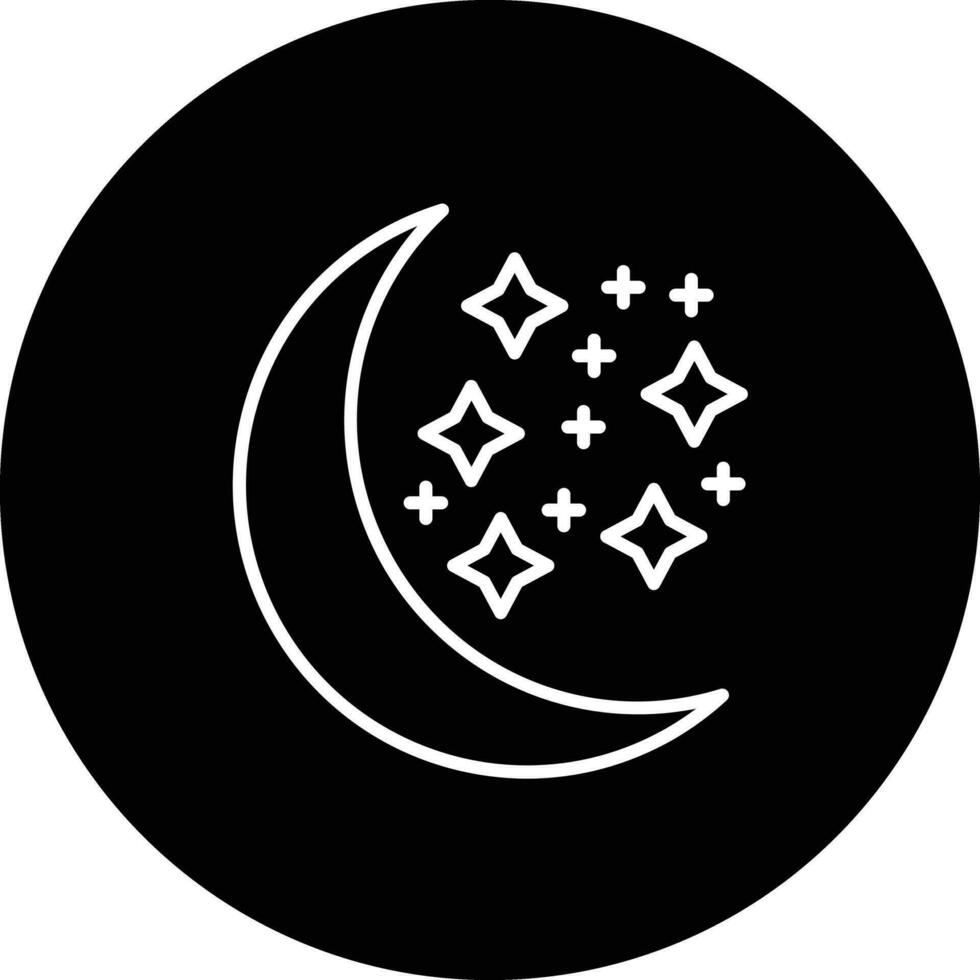 Waxing Moon Vector Icon
