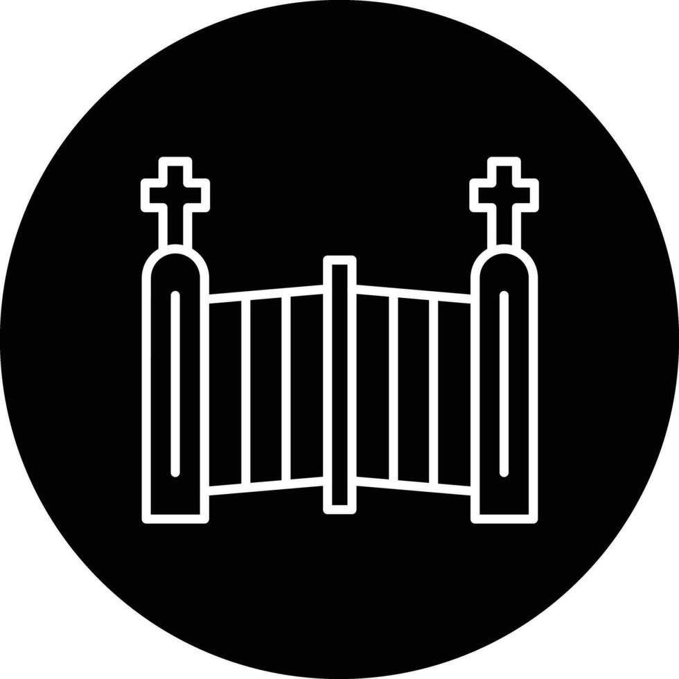 Cementery Gate Vector Icon