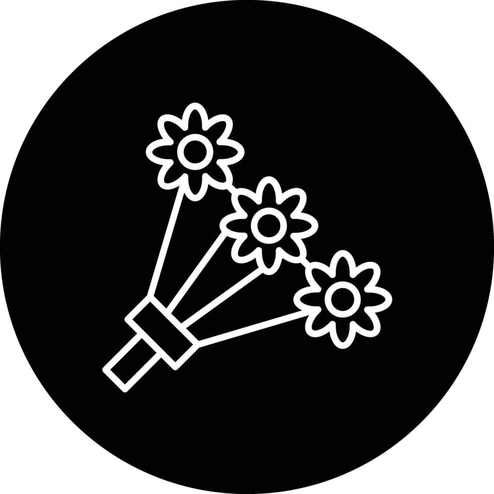 icono de vector de ramo de flores