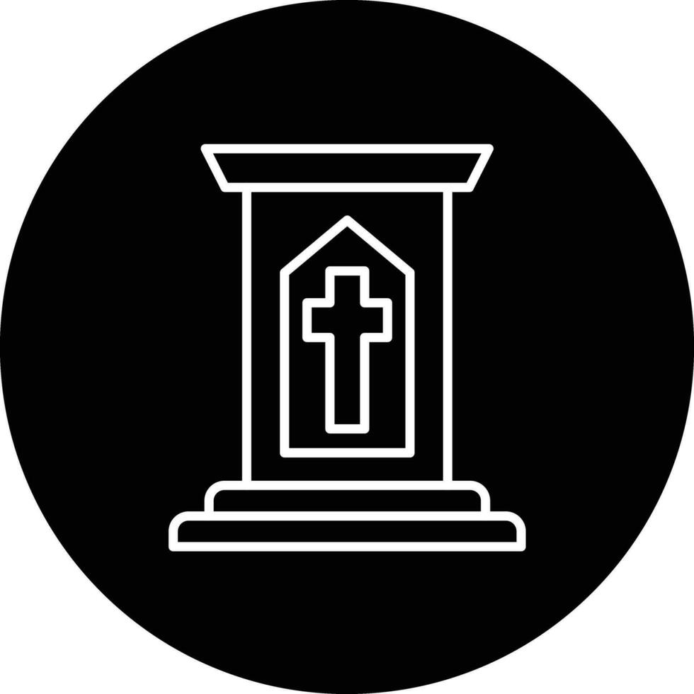 icono de vector de púlpito