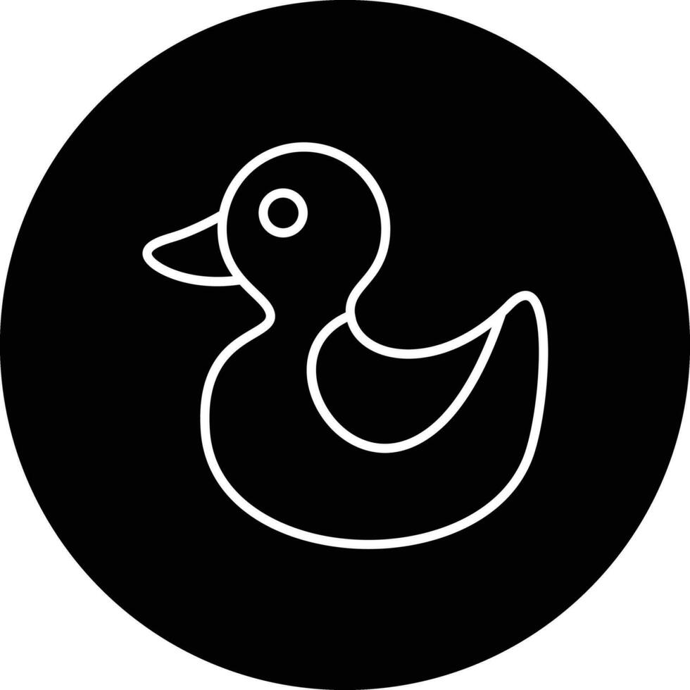 caucho Pato vector icono