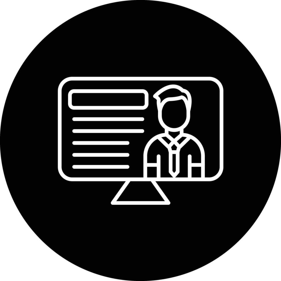 Online Lecture Vector Icon