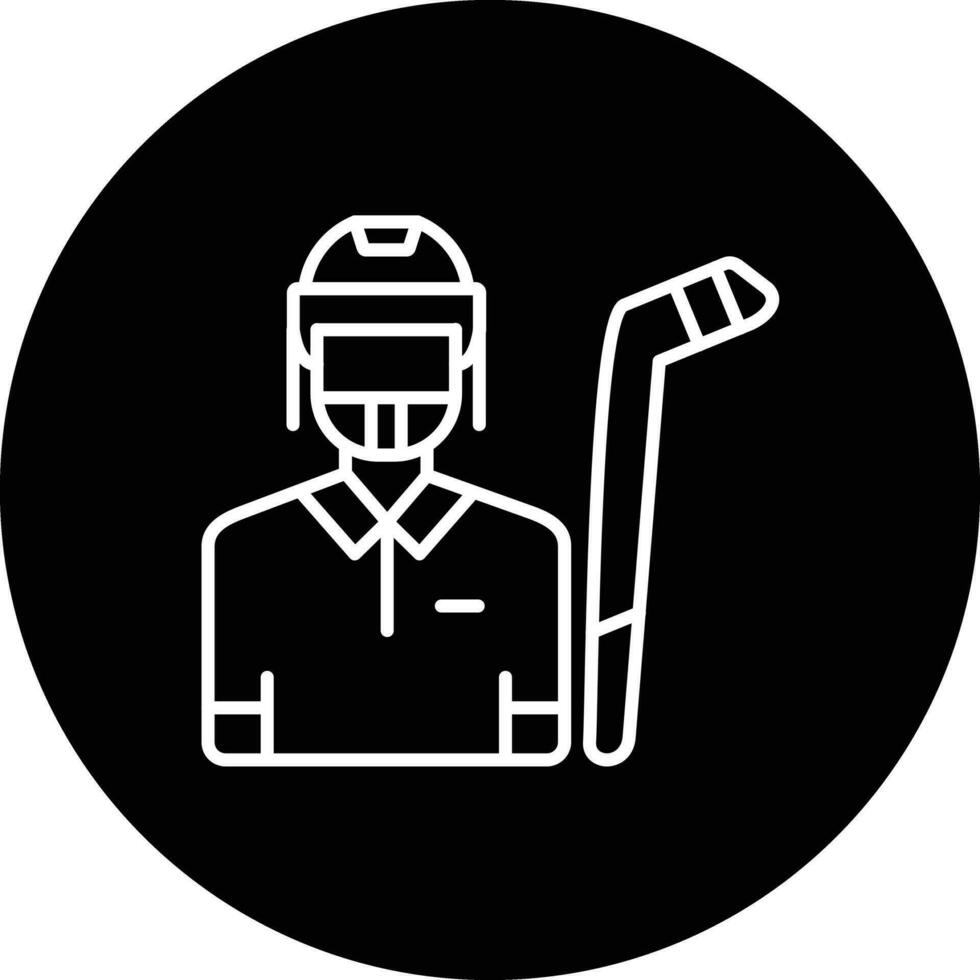 hockey jugador vector icono