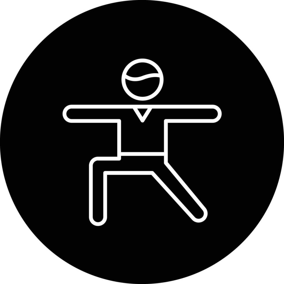 Warrior Pose Left Vector Icon