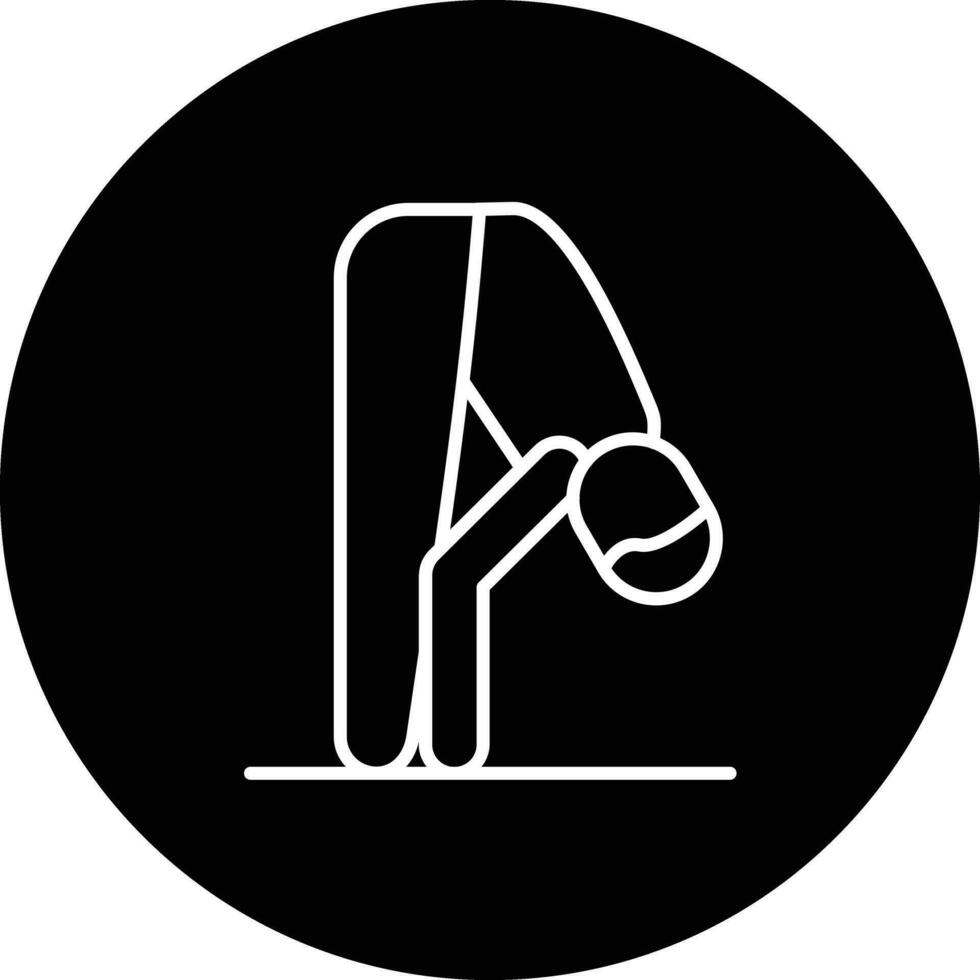 Forward Bend Pose Vector Icon