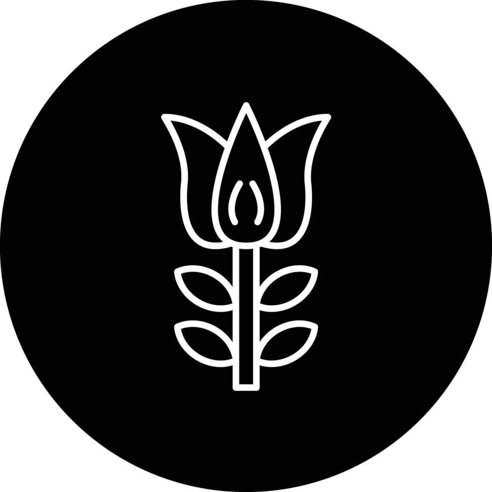 icono de vector de tulipán
