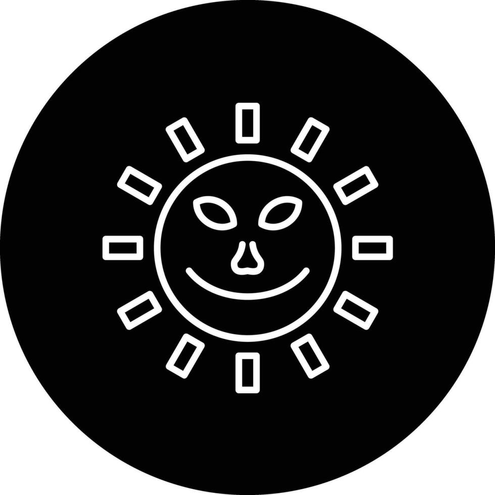 Sun with Face Vector Icon